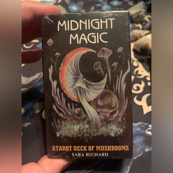 Midnight Magic: A Tarot Deck of Mushrooms DELUXE BUNDLE w Tarot NECKLACE & More! - Picture 4 of 15